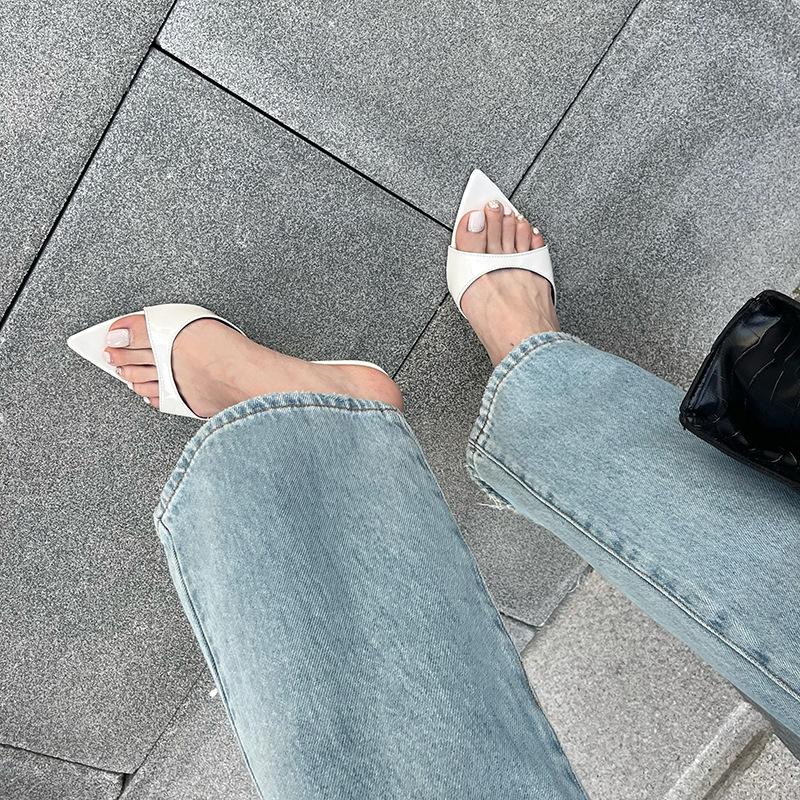 New Style Simple High Heels Sexy Pointed Stiletto Sandals
