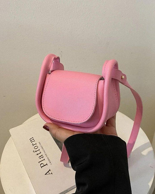 Candy-colored Mini Saddle Bag
